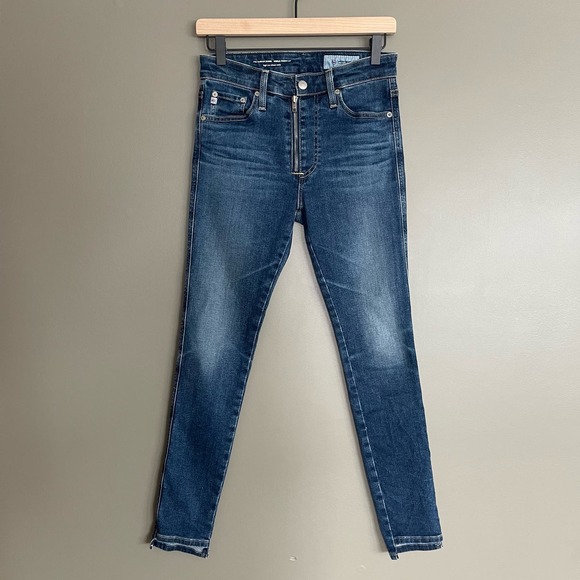 AG Adriano Goldschmied Farrah High Rise Ankle Jeans Size 26 Blue Stretch Denim - Picture 4 of 16